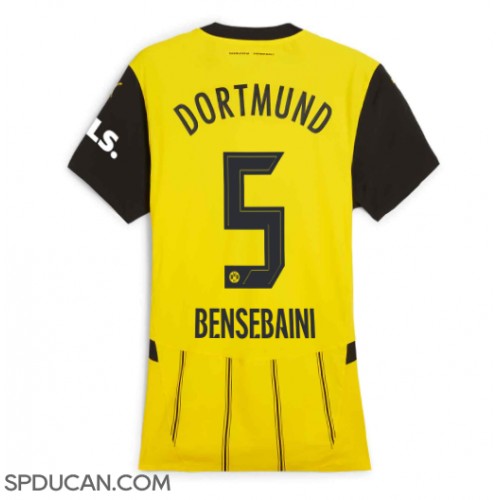 Zenski Nogometni Dres Borussia Dortmund Ramy Bensebaini #5 Domaci 2024-25 Kratak Rukav